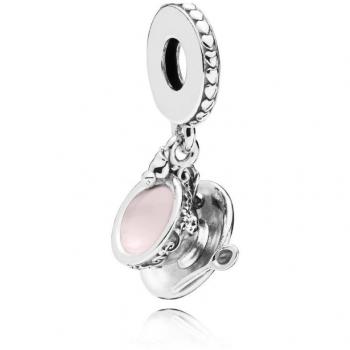 Desconocido PANDORA 797064EN160 Abalorio para taza de té, esmalte rosa