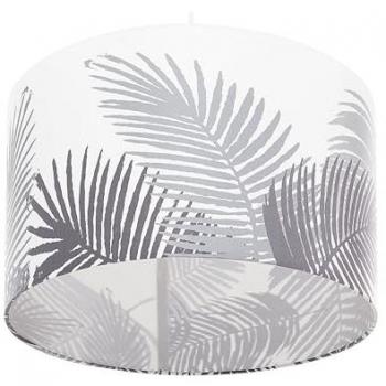 Lámpara de techo blanca y gris con diseño de hojas 1 luz Ziller