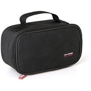 Tatay Urban Food Casual Mini Bolsa Térmica Porta Alimentos, 1.5L de Capacidad, con 1 Tupper Hermético de 0,5L de Plástico Libre de BPA, Color Negro. Medidas 21.5 x 9 x 12 cm