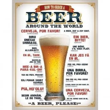 Desperate Enterprises How To Order A Beer – Cartel de Chapa Plana Nuevo 31 x 40 cm s2699