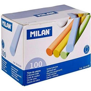 TIZA MILAN C/100 COLORES SURTIDOS LIBRE TODO TIPO ALERGENOS