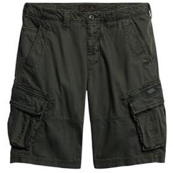 Pantalón Corto Cargo Superdry Core Verde Caqui Hombre 28 Casual Algodón