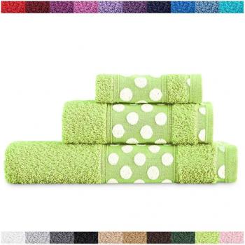 Juego de Toallas de Baño Lunares 3 Piezas - Pistacho