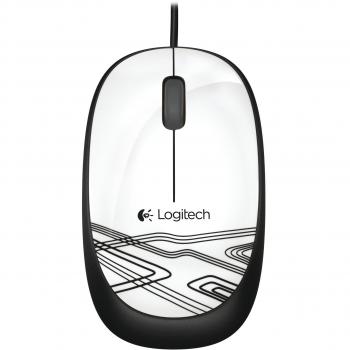 Logitech M105 Ratón con Cable USB, 3 Botones, Seguimiento Óptico 1000 DPI, Ambidiestro, PC/Mac/Portátil - Blanco