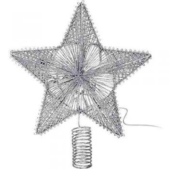 Estrella Para Arbol Con Leds 25 Cm Plata