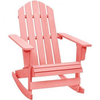 Mecedora de jardín de madera maciza de abeto rosa vidaXL