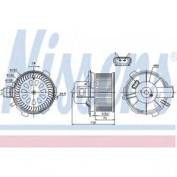 Ventilador interior NISSENS 87045 - Ventilador de habitáculo, compatible con múltiples vehículos, alta eficiencia en la circulación de aire, fácil instalación, diseño compacto y duradero