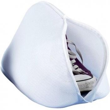 WENKO Redecilla para lavar los zapatos - redecilla para lavar, Poliéster, 40 x 23 x 23 cm, Blanco