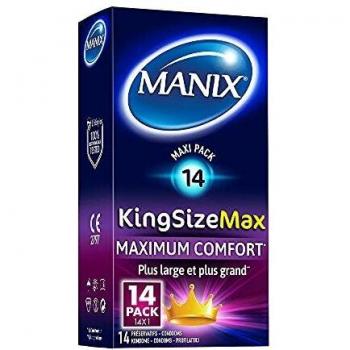Manix S4001438 Preservativos King Size, No 18.5 cm, Diámetro 5.6 cm, 14 Unidades