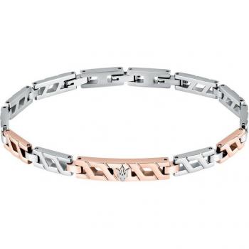 Pulsera de Acero IP Oro Rosa para Hombre, Colección Iconic - Maserati JM124AVD37