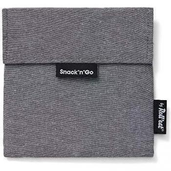 Roll'eat ® | Porta Sandwich Reutilizable, Bolsa Ecológica sin BPA, Porta Bocadillo de Color Negro - Snack'n'Go Nature