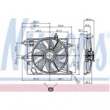 Ventilador de refrigeración del motor NISSENS 85252