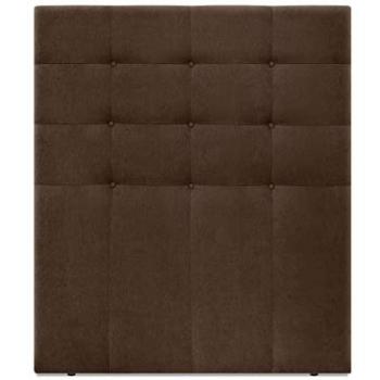 Cabecero Capitoné hasta el Suelo Cabezal 8cm tapizado ACUALINE Tela y Polipiel para Cama Dormitorio (Marrón Tela, 95cm - Camas 70/80/90)