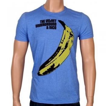 Coole-Fun-T-Shirts - Camiseta de manga corta para hombre, diseño con texto The velvet underground & Nico azul azul Talla:small
