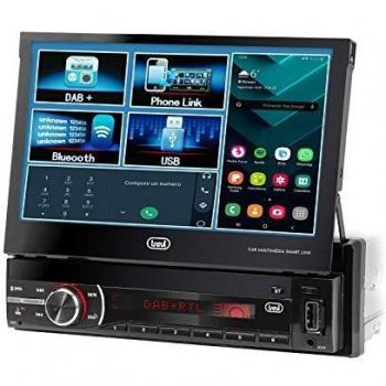 Trevi MDV 6380 Dab Sistema de Video para Coche con Pantalla Táctil de 7 y Bluetooth, Negro