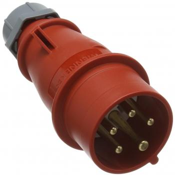 Mennekes 101200001 Clavijas CEE AM-TOP, Tomas de Corriente, 400 V, 50-60 Hz, 16 A, 5 Polos, IP 44, Rojo