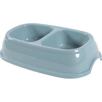 Zolux Comedero Bebedero Doble de Plástico Azul para Gato 0,2 L
