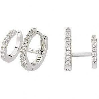 ITEMPORALITY Pendientes Criolla Doble Plata SEA-101-033-UU