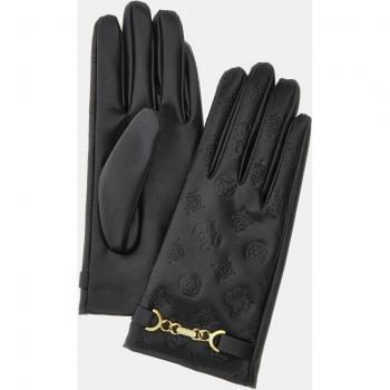 Guantes James Con Logo 4G Y Peony - Guantes en negro con logo grabado y detalle en muñeca