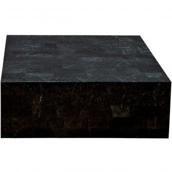 Mesa de Centro Moderna de Piedra Negra 80 x 80 x h 28 cm