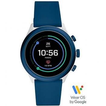 Fossil Men's Smartwatch FTW4036 (43mm) - Blue Silicone Quartz