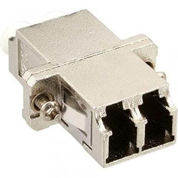 Adaptador de Fibra Óptica InLine® Duplex LC/LC, Monomodo, Con Manguito Cerámico y Brida