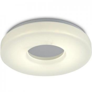 Plafón baño Joop Cromo Pulido 1 bombilla 7cm IP44 18W, 4000K, 1400lm, CRI80 con difusor acrílico