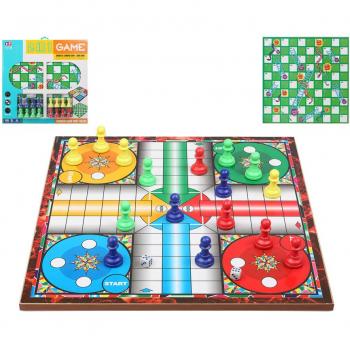 Tablero de Parchís, Ajedrez y Damas Madera Infantil y didáctico