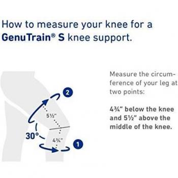 Bauerfeind GenuTrain S Vendaje de Rodilla, Izquierdo, Gris