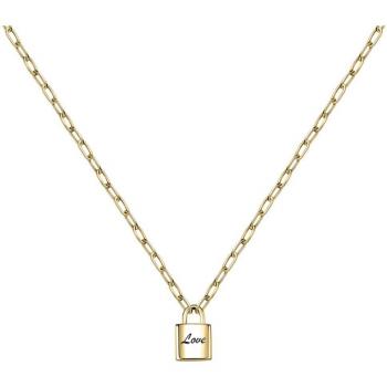 Colgante Love de acero dorado