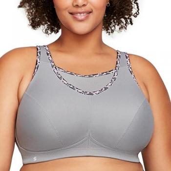 Glamorise Women's Supportive Wireless Sports Bra - Gray