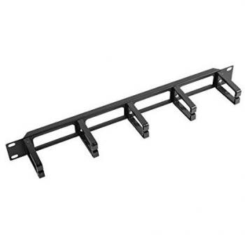 Lanberg AK-1201-B 1U Metal Cable Management Panel for 19 Rack - Black