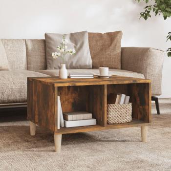 Mesa de centro de madera multicapa de roble ahumado 60x50x36,5 cm