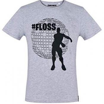 Fortnite Floss - Camiseta, Color gris, Talla XXL