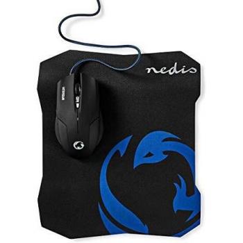 Conjunto Gaming Rato y Tapete Nedis - Ratón Cableado 1600 DPI, 6 Botones