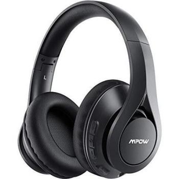 Mpow Bluetooth 5.0 Auriculares Over Ear, hasta 60 horas, Inalámbrico Over Ear con CVC 8.0 Micrófono, Hi-Fi, Plegable Over Ear Bluetooth Auriculares para iPhone/iPad/Android/portátiles
