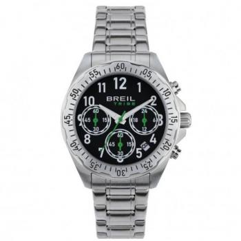 Reloj Hombre Breil EW0712 Negro Plateado (Ø 37 mm) - BREIL Mod. EW0712, diseño elegante, caja de acero inoxidable, correa de cuero negro, resistencia al agua hasta 50 metros, esfera