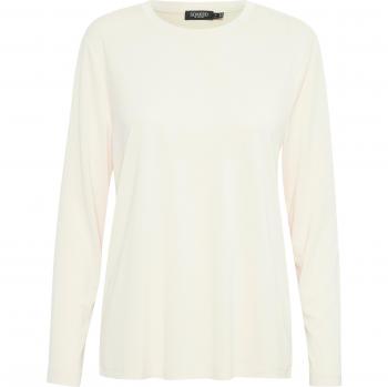 Soaked in Luxury Women's Long Sleeve Loose Fit Top - Broken White, Size XL