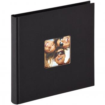 Álbum de Fotos Walther Design Fun con Recorte para Foto, Negro, 18 x 18 cm