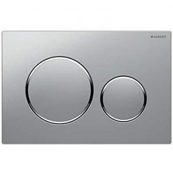 Geberit Sigma 20 Dual Flush Actuator Plate - Polished and Matt Chrome