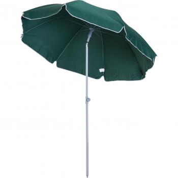 Sombrilla de playa Outsunny con techo inclinable Ø202 cm - Verde