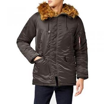 Alpha Industries N3B VF 59 Men's Winter Jacket - Greyblack, XL