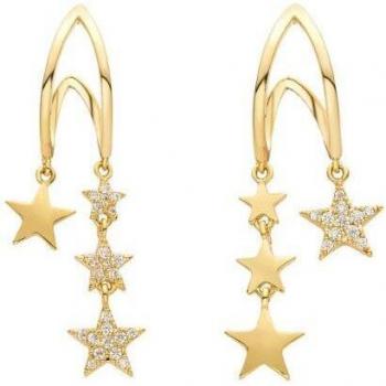 Pendientes Luxenter Africa Basic de metal bañado en oro