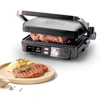 Ufesa K2 Electric Contact Grill with LCD Display, 2000W, Non-Stick Plates, 29x23cm, Adjustable Angle 105° to 180°, Cool-Touch Handle, Digital Temperature Control up to 230°C