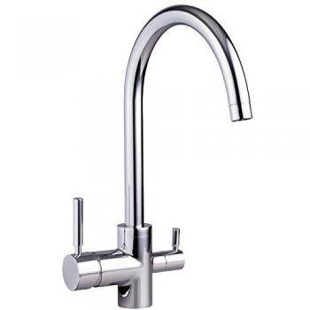 De 3 Vías de agua grifo negro cromo para AMWAY eSpring filtro de agua Adecuado. Grifo, Grifo de cocina, mezclador, tres vías grifo
