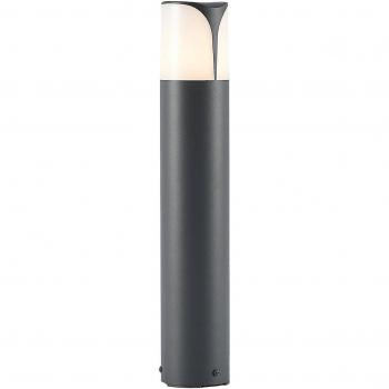 Baliza de pie Lucande Paikea, 50 cm, moderna, negro, aluminio, 1 llama E27, iluminación para exteriores y senderos