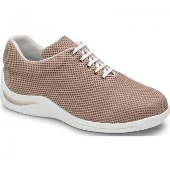 Zapatillas deporte de Mujer Calzamedi 0798 Especial Diabético Beige, deportivas ortopédicas