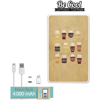 Becool® - Batería Externa Power Bank 4000 mah + Gratis 1 cable USB-MicroUsb
