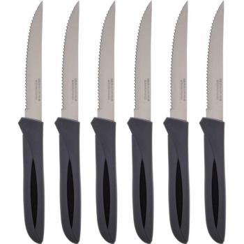 Set de 6 Cuchillos para Carne Inoxidables 21 cm (Colores Surtidos)