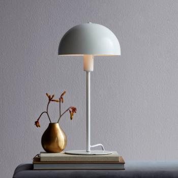 Lámpara de mesa Nordlux Ellen 20 de metal blanco con pantalla en forma de cúpula